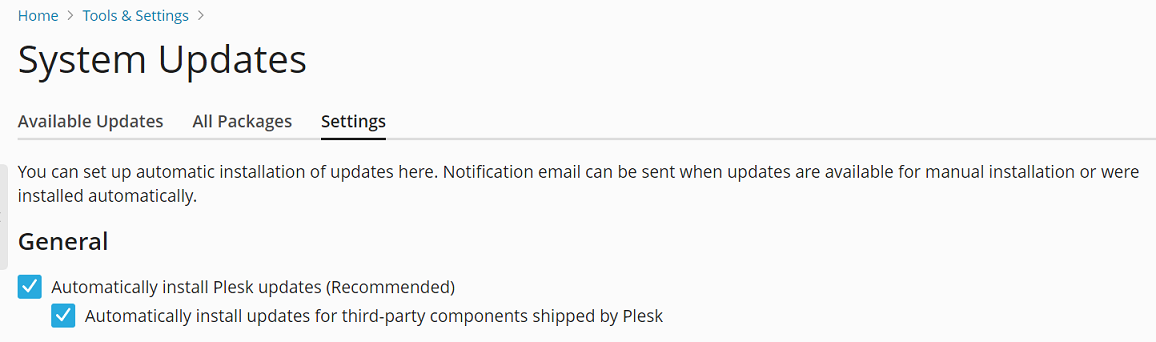 image automatic updates enabled