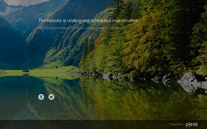 image maintenance mode screen