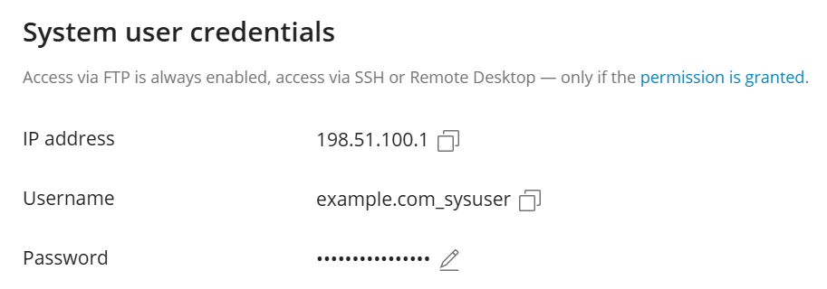 image connection info