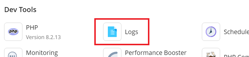 image logs button