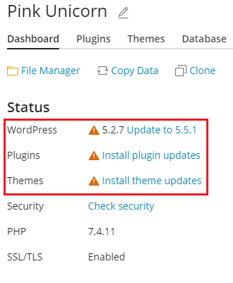 image install updates