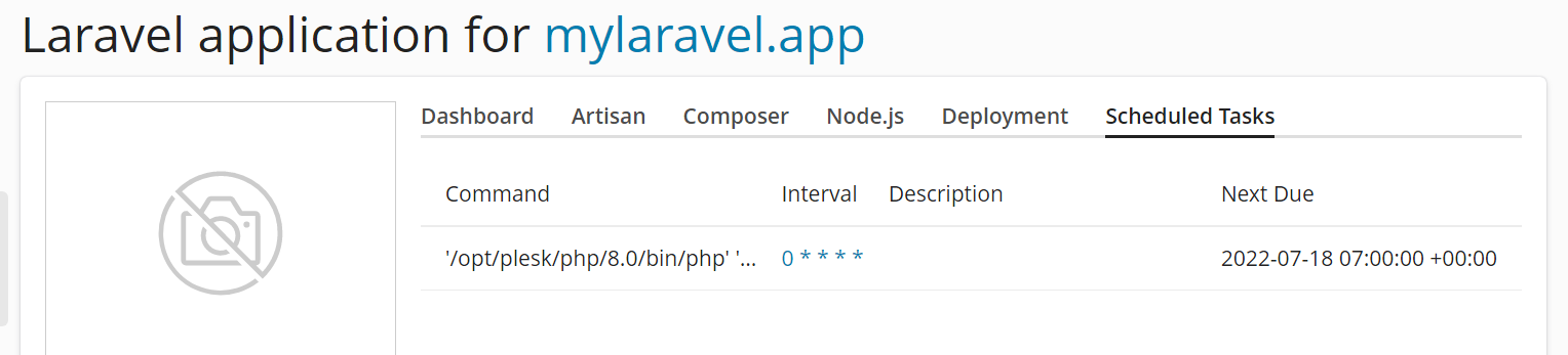 image laravel view scheduled tasks