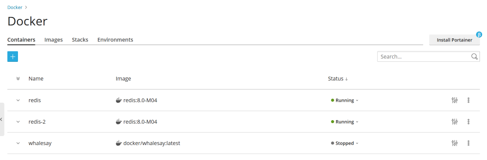 image docker container running