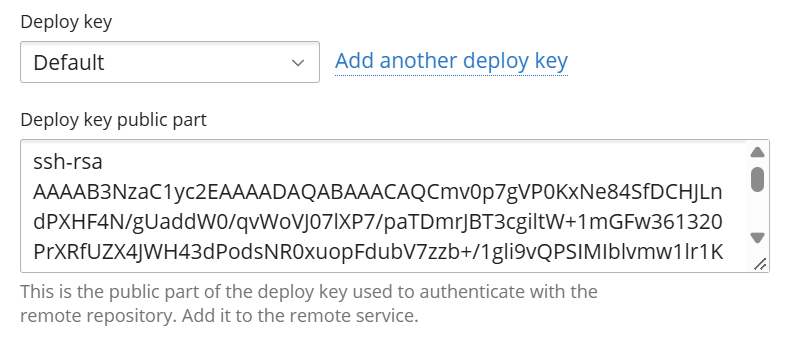 image deploy key